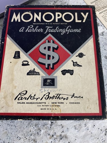 1935 MONOPOLY Parker Brothers NO Board Game Vintage parts replacement - Picture 17 of 21