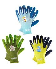 PACIFIC 3 Pairs Kids Gardening Gloves for Age 3-6, Toddler Rubber Coated Gard...