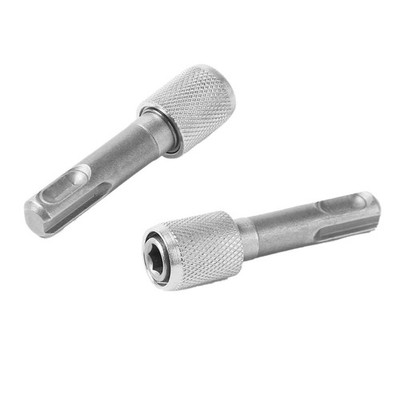 2 Stück SDS Plus Adapter auf Sechskantschaft Bithalter Silber Werkzeug