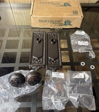 Nostalgic Warehouse Egg&Dart Plate And Knob Timeless Bronze  READ DESCRIPTION