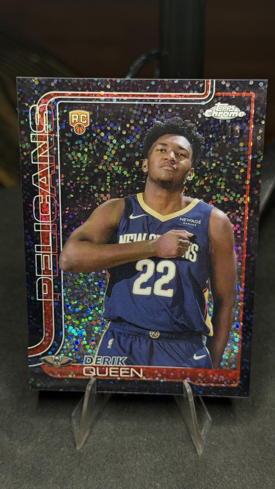 2025-26 Topps Chrome - Image Variation Derik Queen  Black Speckle Refractor  /10