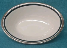 RARE Pickard China NOCTURNE Platinum  9.5" Oval Vegetable Bowl ~ Discontinued