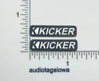 Kicker Speaker Badge Pair Logo Emblem Custom Made Aluminum