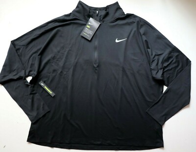 NIKE DRI FIT ELEMENT LANGARM-LAUFOBERTEIL CJ5502-010 DAMEN ÜBERGRÖSSE 1X 2X 3X