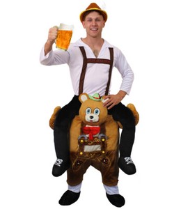 Bavarese Uomo Ride On Costume Divertente Oktoberfest Costume Vestito Prendermi Ebay