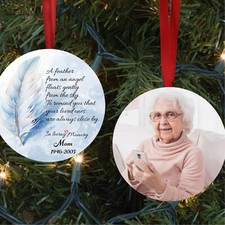 Personalized Memorial Photo Ornament, Christmas Tree Ornament, Gifts