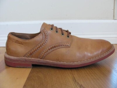 Clarks Brown Oxford Lace Up Comfort Casual Leather Dress  display picture 3
