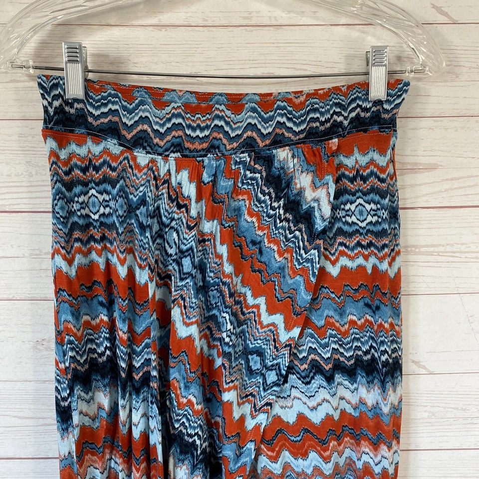 Kensie High Low Mini/Maxi Skirt Small Multicolored Geometric Print Viscose 26x36 - Image 2 of 4