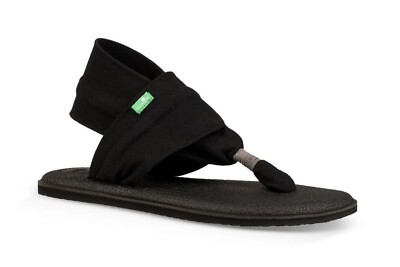Sanuk Yoga Sling 2 Black Yoga Mat Sandals Womens Size 9 -NEW-
