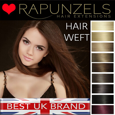 Haarweben Schussverlängerungen CLIP IN RAPUNZELS Remy Echthaar 20'' Farbe wählen