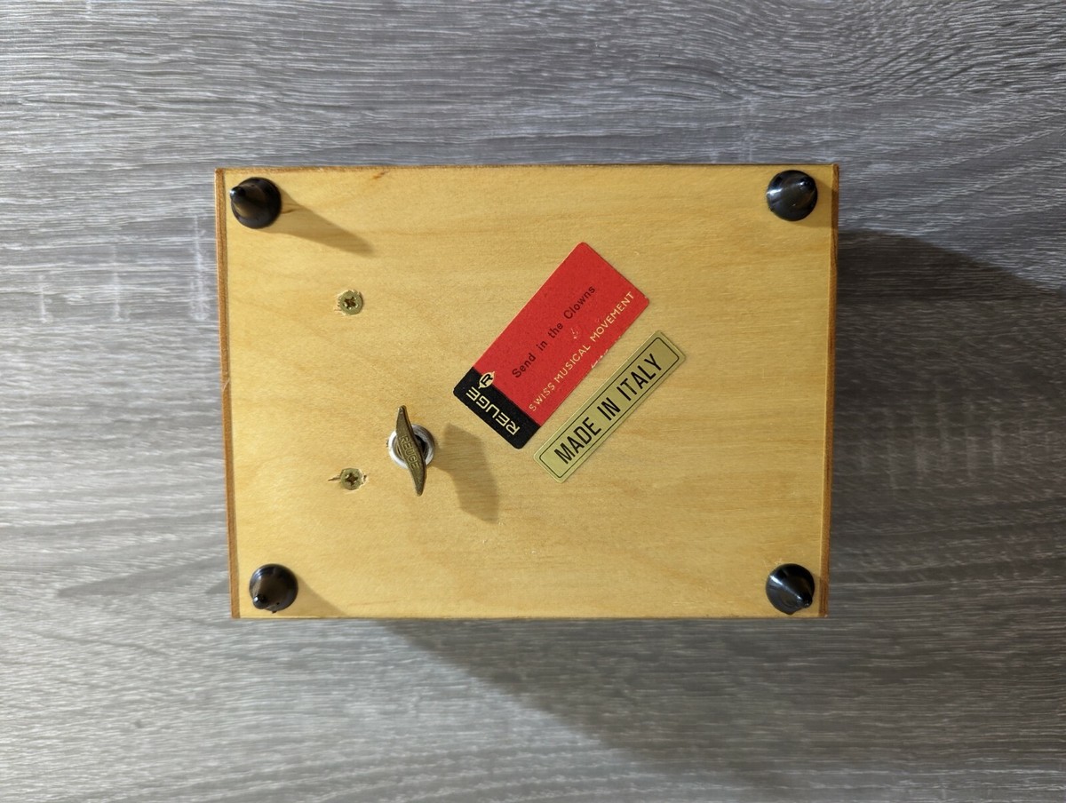 Reuge オルゴール Send in the Clowns Vintage Reuge Laquered Music Box 