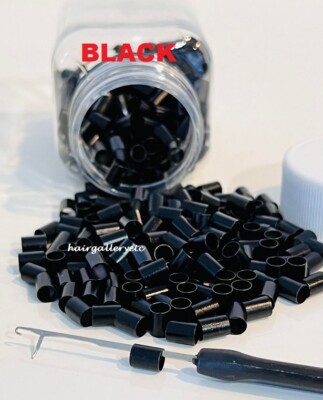 1000 pcs LARGE HOLE Copper Tube Beads Micro Link Rings for Hair Extension I-tip