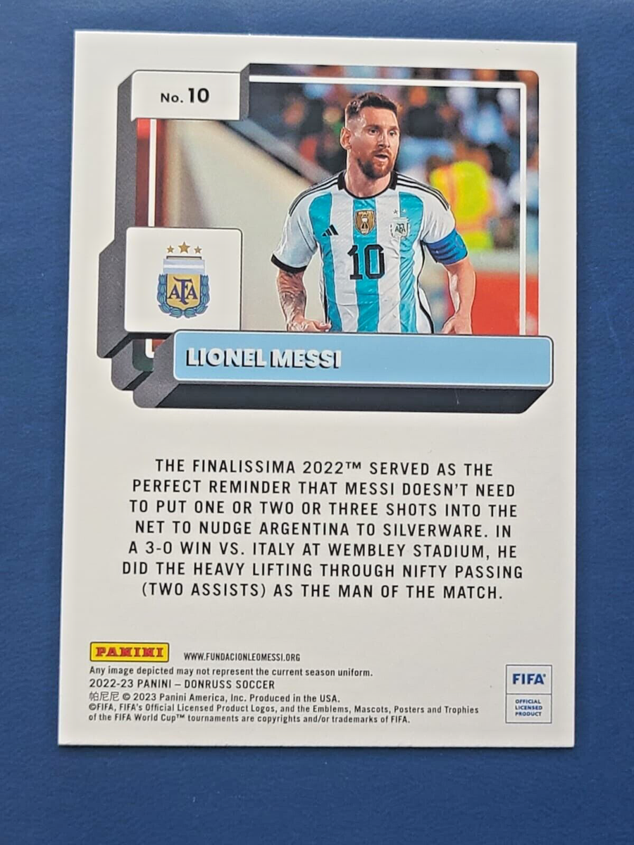 LIONEL MESSI 2022-23 PANINI DONRUSS SOCCER ARGENTINA SP ORANGE