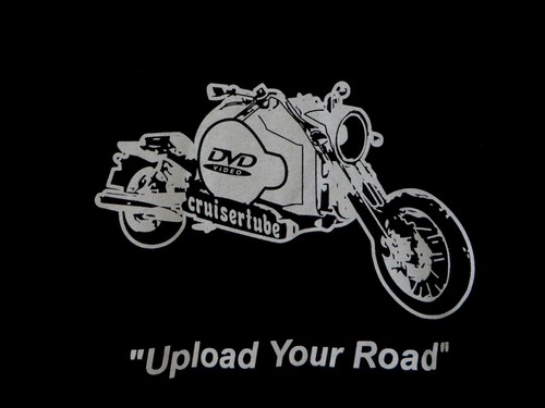 Cruiser Tube Motorcycle DVD Video Up Load Your Road Black ShortSleeve T Shirt XL - Picture 2 of 5