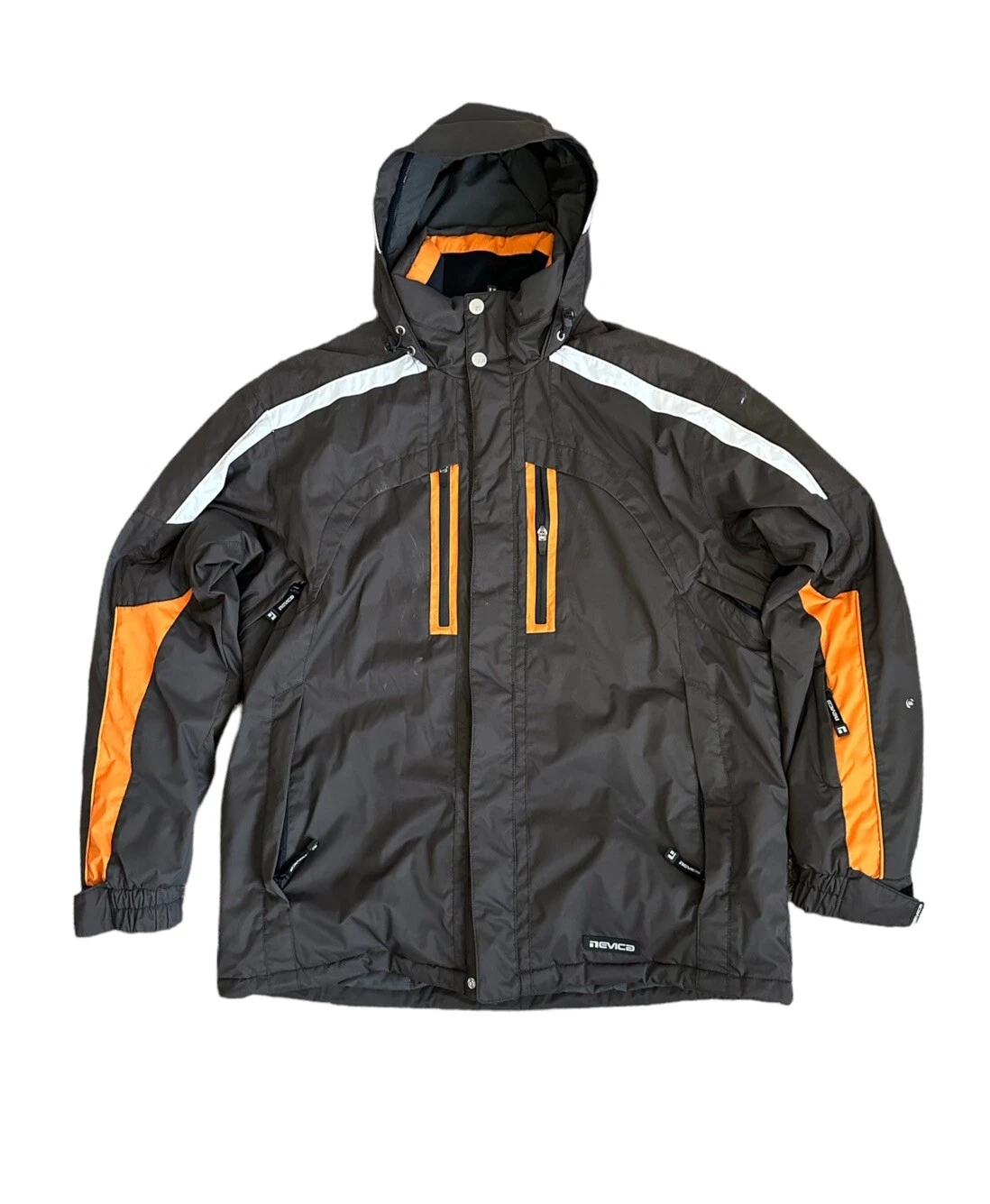 NEVICA Survival SKI Snowboard Snow Jacket RECCO US Size 40/M Gray Orange Hooded