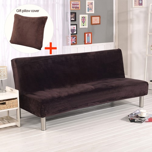 Funda de sofá plegable de terciopelo elástica sin brazos sofá cama futón funda de sofá - Imagen 3 de 74
