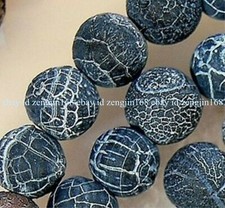 6/8/10/12mm Black Dream Fire Dragon Veins Agate Gem Round Loose Beads strand 15"