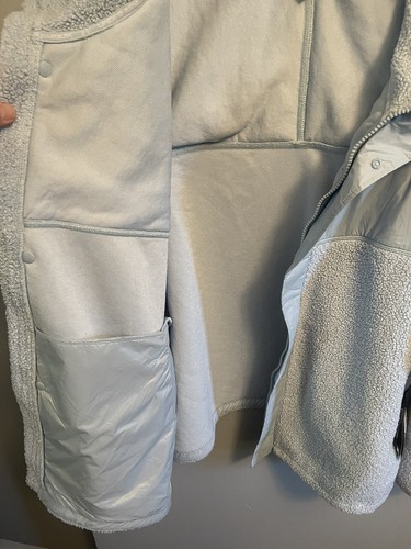 Under Armour Loose NWT Light Blue Fleece Swacket Full Zip Women’s Plus Size 1X - Picture 6 of 8