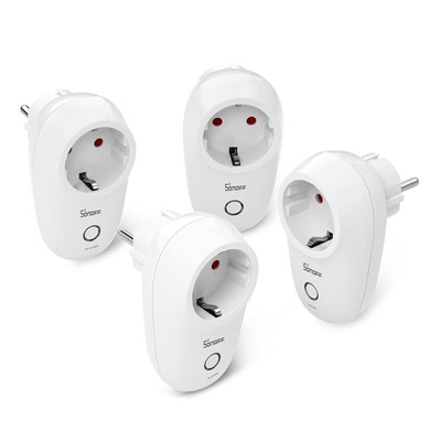 SONOFF Steckdosen Smart WiFi Steckdosen 4 stk. 16 A 4000 W Alexa, Google Home