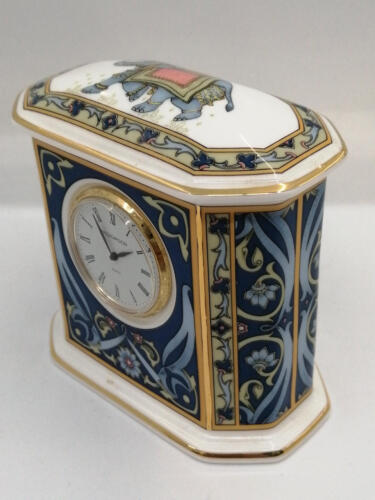 Wedgwood Blue Elephant Table Clock - Picture 2 of 8