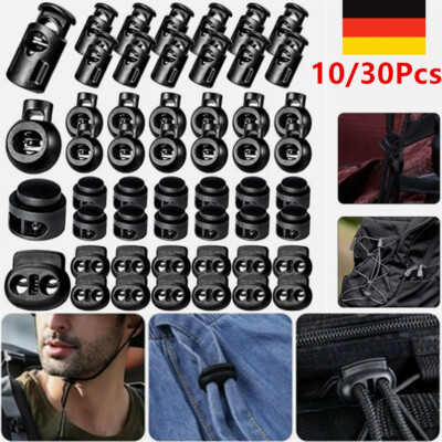 Sphärisch Kordel Stopper Schloss Ende Knebel Mit Metall Feder Einzel / Doppel-DE