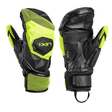 Leki WCR Venom SL 3D Mittens, Black/Yellow, 9