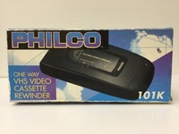 Philco 101k Vhs Video Cassette Rewinder Vintage Retro In Original Box Philco 101k Vhs Video Cassette Rewinder Vintage Retro In Original Box