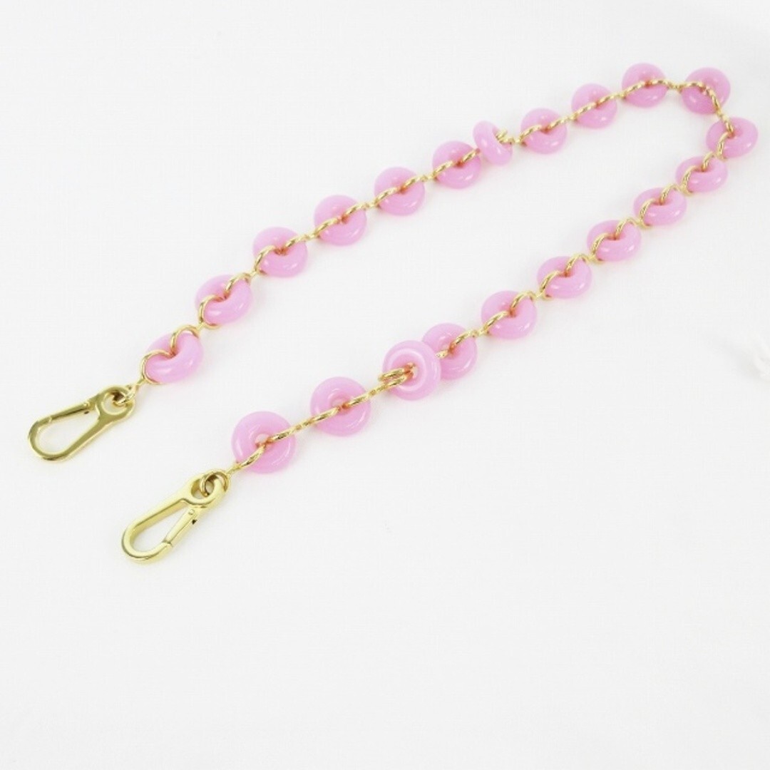 Loewe Donut Chain Shoulder Strap Acetate Pink Gold Hardware