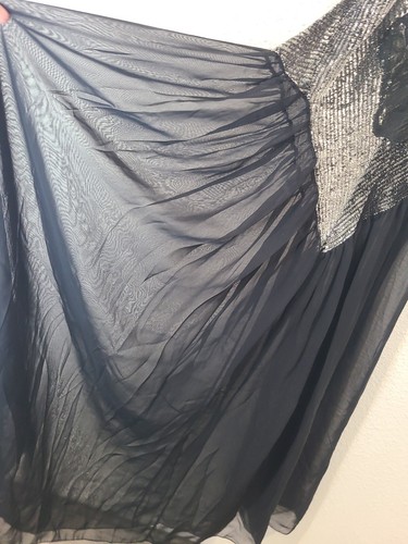 Vintage Ralph Montenero sheer Black Slip Dressing Gown small - Picture 7 of 18