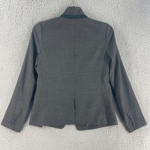 Giacca Tuta Blazer J Crew Lana Regent Tg 10 Grigio B0323 Accademia Scuola Carriera - Foto 6 di 14