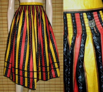 BUNTER TRACHTENROCK - SPITZE - COTTON - VINTAGE - HAMMERSCHMID - WIE NEU - GR.XS