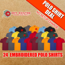 PERSONALISED EMBROIDERED TEXT BUSINESS WORK WEAR PACKAGE  POLOSHIRTS