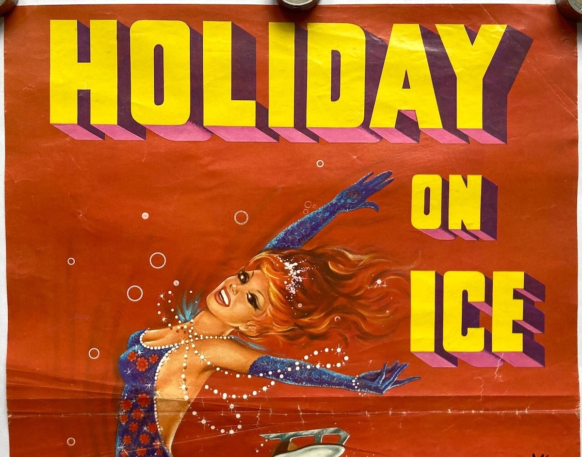 Original Vintage Poster HOLIDAY ON ICE - ICE SHOW - THEATER