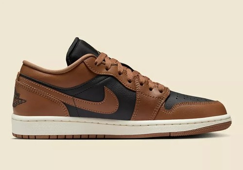 NEW Air Jordan 1 Low Women's Size 6 Off Noir/Archaeo Brown-Sail DC0774-021 - Picture 2 of 8