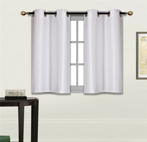 1 PAIR Designs Grommets Insulated Blackout Thermal Window Drape Curtain D24 - Picture 28 of 38