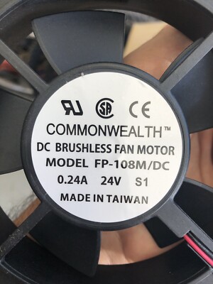 Commonwealth Fp -108/DC Brushless Fan Motor. 0.24 A, 24 V