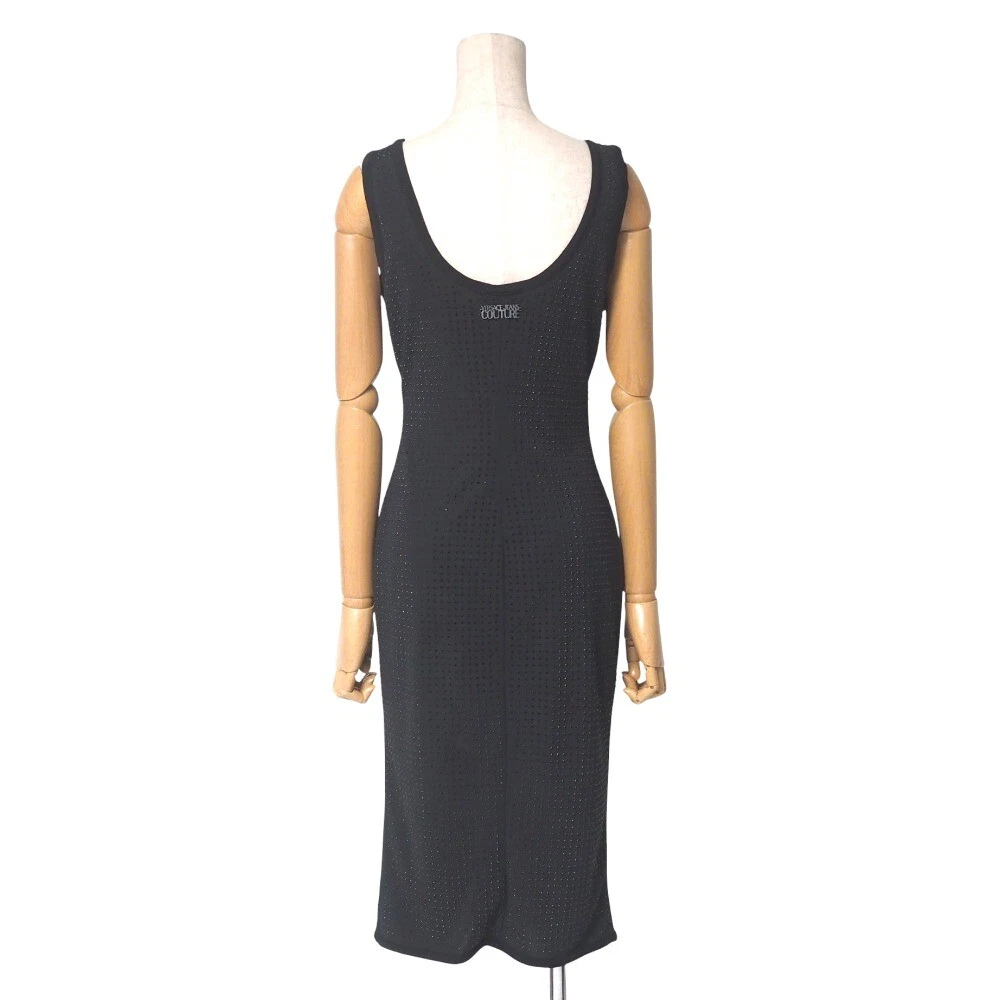 Versace Jeans pezzo unico taglia 40 smanicato punto gioiello con logo tessuto marcato...