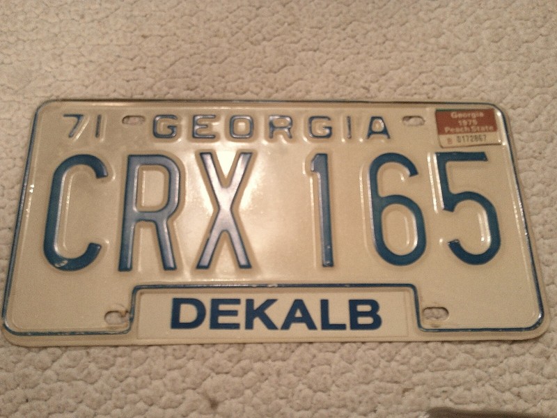 Vintage 1971 Georgia Tag (Dekalb County)