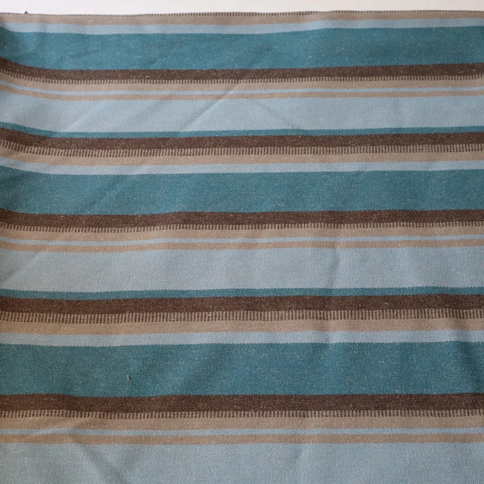 Vtg Camira Wool Upholstery Fabric "Nettle Traveller" Drift, Blue Stripe 4.7 yds - Image 3 of 4