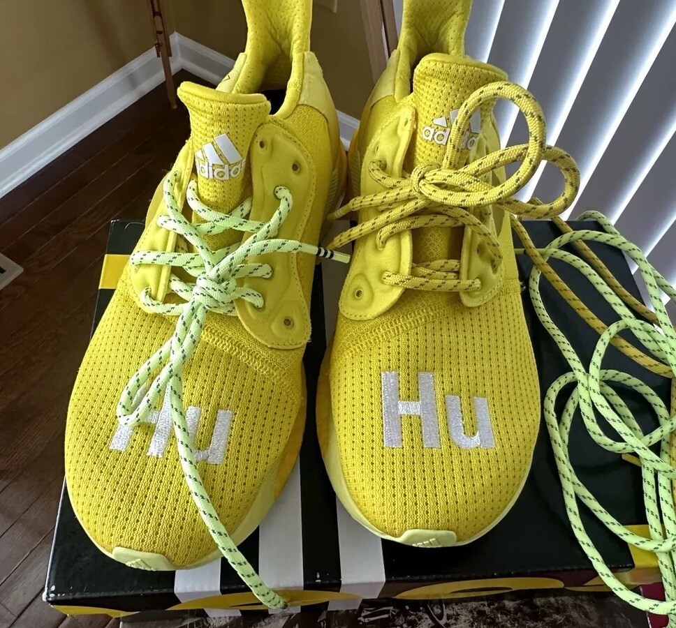 SAOLA Scarpe Adidas taglia 7 5 uomo Adidas x Pharrell Solar Hu giallo