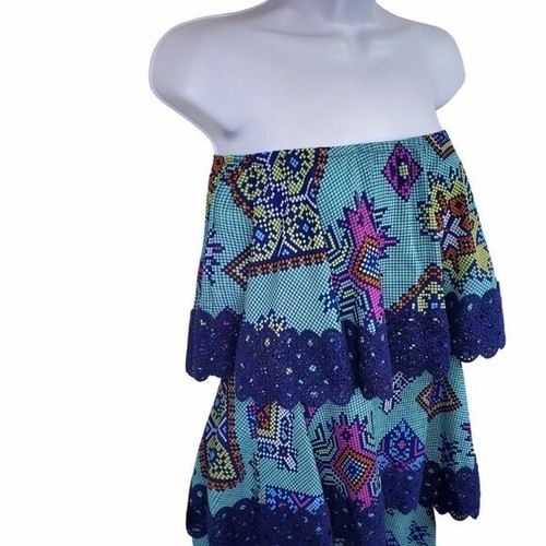 Judith March bohemian tiered dress with lacy crochet accents / Women's Small Sm - Picture 3 of 8