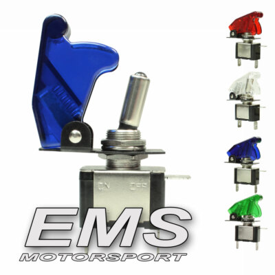 Kill Switch Kippschalter Notaus - Notausschalter blau beleuchtet LED 12 Volt 