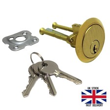 Rim Cylinder 3 keys Replacement Door Lock Night Latch High Quality 