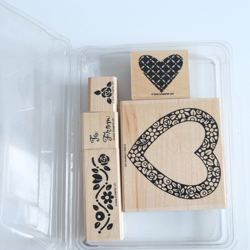 13 Stampin Up Card Making Stamps Valentine's Day Angel Worship Hearts Flower - Picture 4 of 7