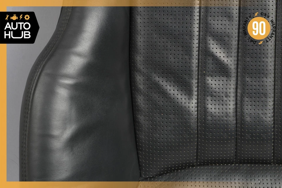 03-06 Cojín asiento inferior delantero izquierdo negro Mercedes W220 S55 S65 AMG fabricante de equipos originales Foto 3 de 4