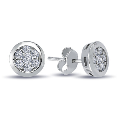 0,39 Carat Diamanten Brillant Schliff Ohrstecker in in 14 Karat Gold