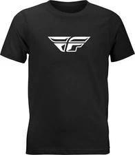 Fly Racing Youth F-Wing Tee Black Sm