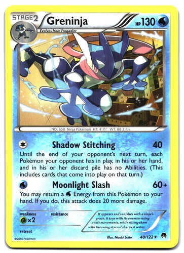 Greninja 40/122 Rare BREAKpoint Pokemon