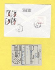 Au&szlig;ergew&ouml;hnl. Wertbrief urspr&uuml;ngl. Einschr. Doppelfrankatur Kl&uuml;ssend./FRAMA Ber.