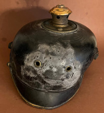 Org Bayern Pickelhau Helm Glocke defekt Deutsches Reich Lederglocke Schwei&szlig;band